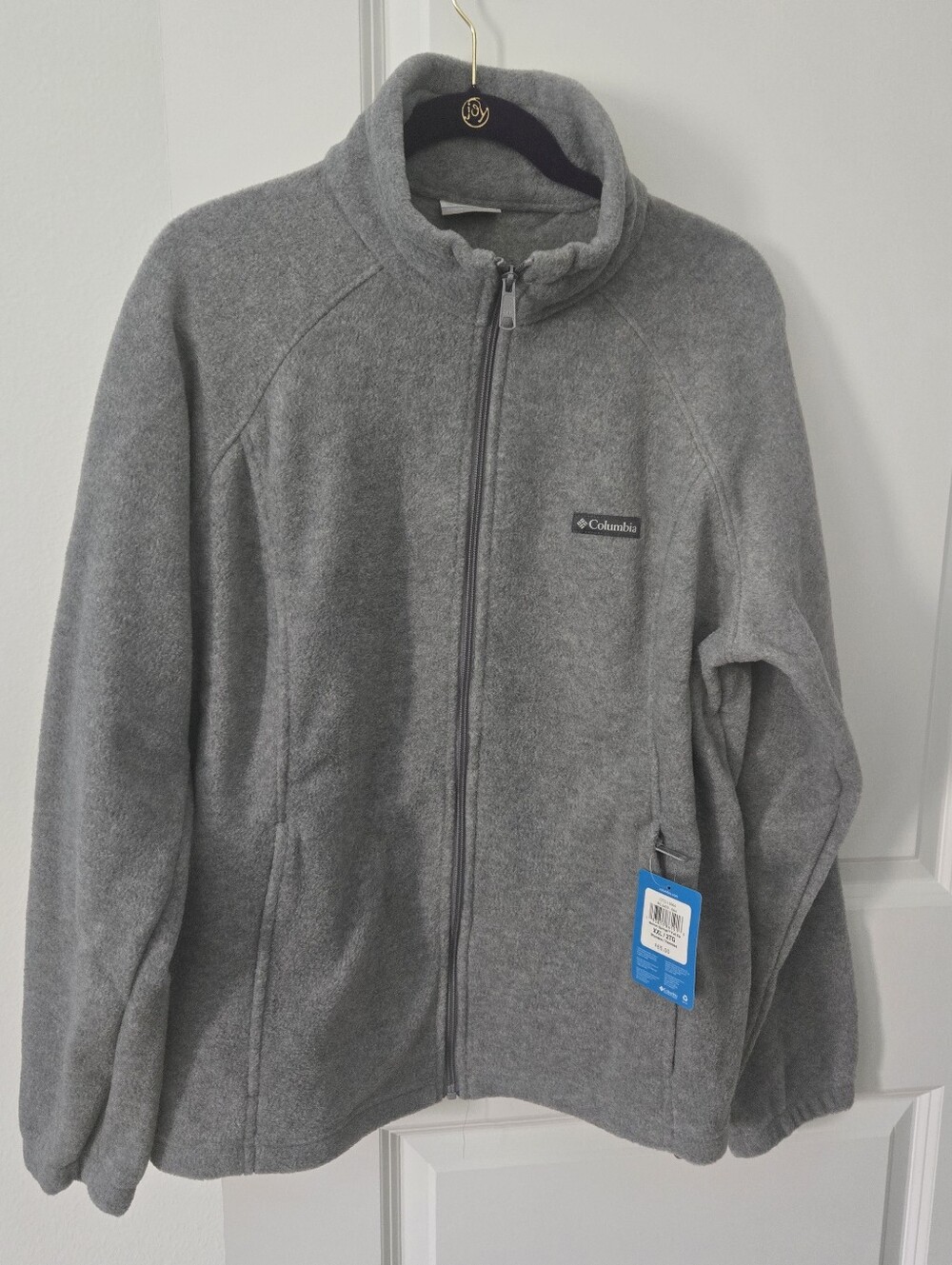 Columbia Gray Full-Zip Fleece Jacket For Women.